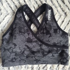 Gymshark Black Adapt Camo Seamless Sports Bra